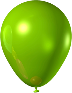 Зеленый латексный шар  (металлик) 12”