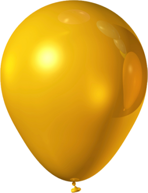 Желтый латексный шар (металлик) 12”
